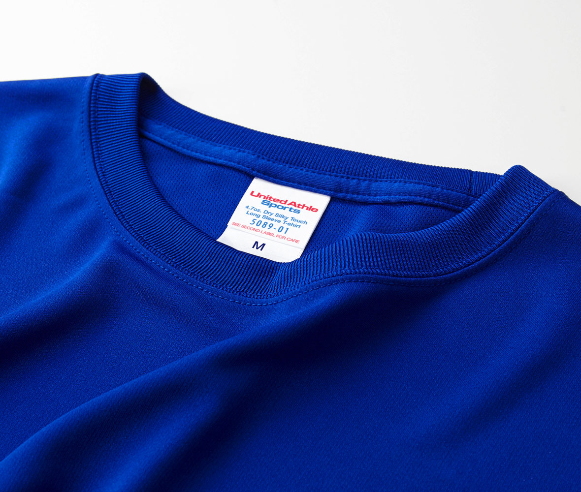 United Athle ドライシルキータッチ ロングスリーブ Tシャツ(ローブリード)4.7oz 5089-01 - 画像 (4)