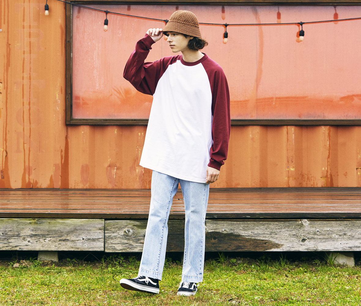 United Athle ラグラン ロングスリーブ Tシャツ(1.6インチリブ)5.6oz 5048-01 - 画像 (8)